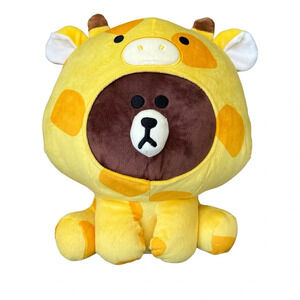 Line Friends Jungle Brown Raffy Giraffe Costume Cosplay Plush Plushie 13”